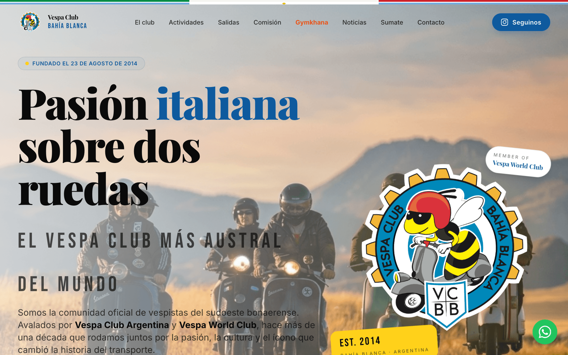 Sistema de Vespa Club Bahía Blanca